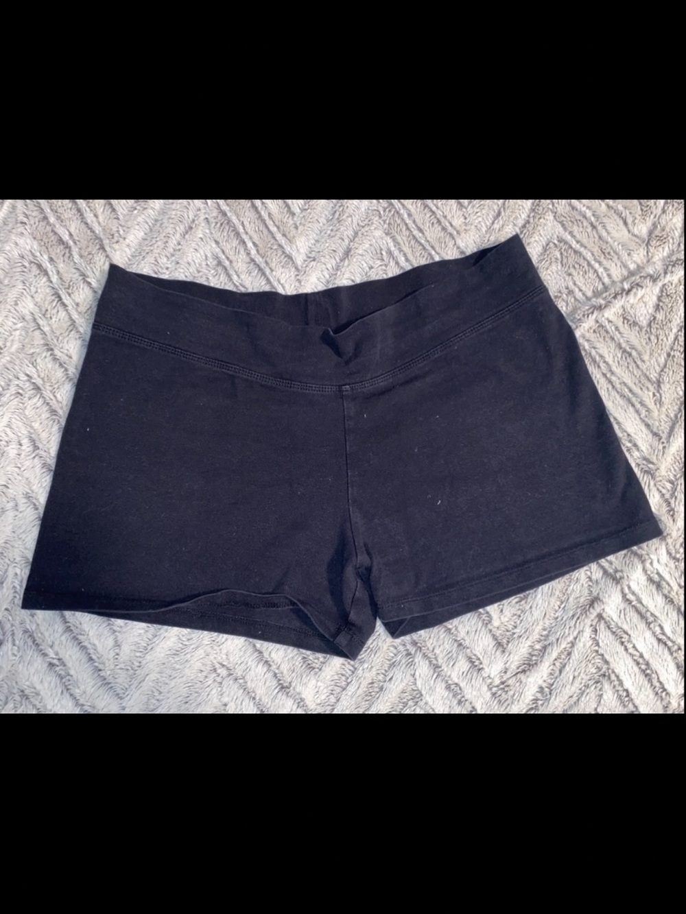 Women's Black Stretch Knit Shorts